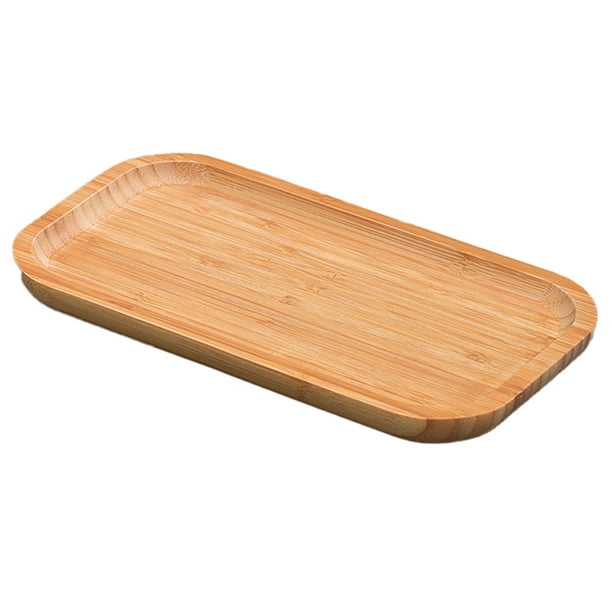 Bamboo Serving Platter Tray, Bamboo Tray Cheese Plate Rectangular