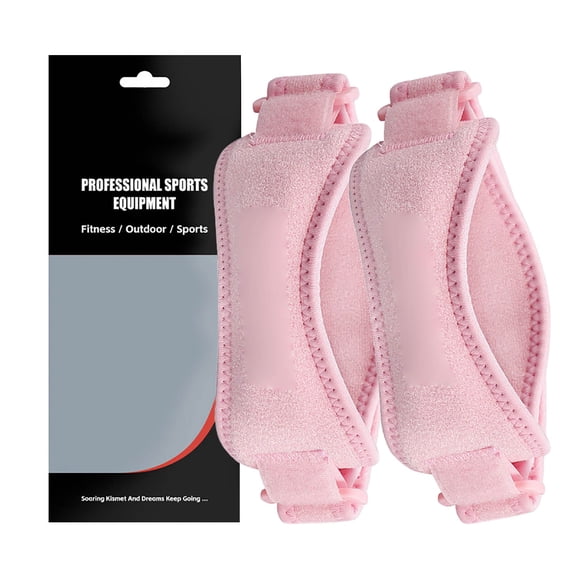 Adjustable Patella Knee Strap 1 Pair Pink Knee Support Brace for Running Fitness Workout Sports