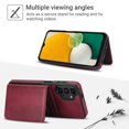 thumbnail image 2 of Decase for Samsung Galaxy A13 4G Flip PU Leather Back Cover with 2-in-1 Detachable Magnetic Wallet with 5 Card Slots Compatible Mag-Safe and RFlD Blocking Kickstand and Wireless Charging,Winered, 2 of 6