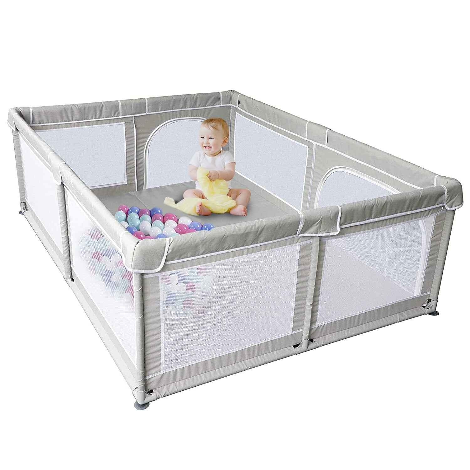 Wonderbean Extra Large Baby Playpen Playard with Gate Unisex Kids