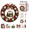 thumbnail image 3 of LKXOTTK Christmas 3D Fabric Wreath DIY Craft Kit, Poke Art with Tools, Holiday Door Decoration for Adults, 3 of 7