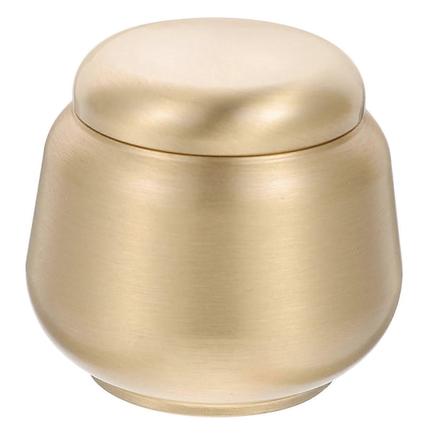 Brass Tea Container Golden Tea Can Tea Sealed Jar Multi-function Storage Jars