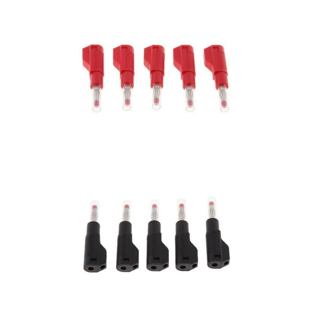 10 Pcs/Set 4mm Connecteur Mâle à Souder Banane Gaine Rétractable