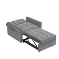 thumbnail image 6 of Newest Multi-Functional Sofa Bed Chair,Dark Gray Convertible Recliner for Small Spaces, Adjustable Backrest, Compact Sleeper for Studio Apartments, 6 of 8