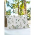 thumbnail image 6 of Outdoor Pillows Waterproof, Green Botanical Bedding Throw Pillows with Insert for Couch Sofa Bed, Farmhouse Summer Floral Leaves 12x20 Inch Pillowcases Decorative Camping Patio Pillow Set of 1, 6 of 8