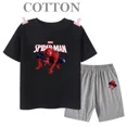 thumbnail image 3 of Conjunto de camiseta y pantalones cortos de algodón para niños de Marvel Spider Man de verano, ropa de dibujos animados para niños, conjunto de dos piezas de manga corta, conjunto para niñas y niños, 3 of 5