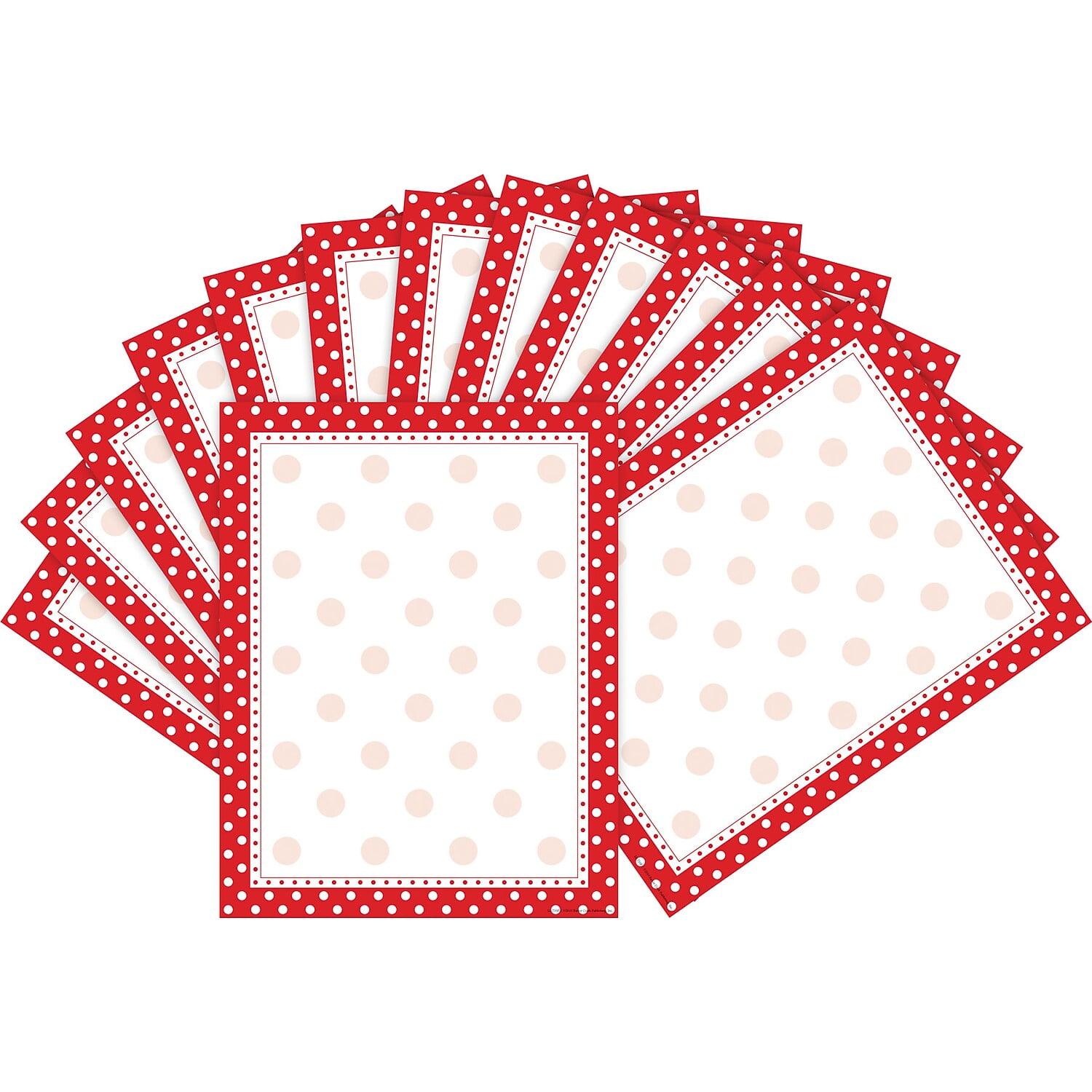 Barker Creek Red & White Dot Computer Paper ̶ 100 Sheets