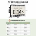 thumbnail image 3 of Outdoor TV Cover 36 to 39 Inches, Country Home Sweet Home Black White Plaid Wood Texture Waterproof and Weatherproof TV Cover with Remote Control Pocket, Flat Screen TV Cover Protector for Outside TV, 3 of 6