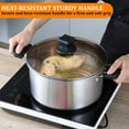 thumbnail image 2 of START MAKERS 26cm Stainless Steel Stock Pot with Steamer Basket and Glass Lid, 6 Quart Soup Pot for Gas and Induction Stove, 2 of 8