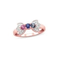 thumbnail image 3 of Personalized Bow Design Birthstone Ring in 14K Gold with Diamond Accents by Jewlster, 3 of 5