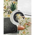 thumbnail image 3 of Shag Bath Rugs Pineapple Floral Summer Fruit Plush Soft Fluffy Doormat Floor Carpet,Non-Slip Living Room Bedroom Kitchen Entryway Door Mats Monstera Seamless Vintage Linen, 3 of 6