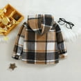 thumbnail image 5 of Toddler Boy Flannel Plaid Shirt Kids Long Sleeve Button Down Jacket Lapel Pocket Top Regular Fit Casual Fall Clothes Winter Coats For Kids, 5 of 9