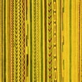 thumbnail image 1 of Ahgly Company Indoor Square Oriental Yellow Modern Area Rugs, 4' Square, 1 of 4
