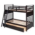 thumbnail image 5 of Twin Over Full Bunk Bed with Two Storage Drawer, Removable Ladder and Safety Guardrail for Kids, Teens, Adults, Convertible to 2 Separated beds (Espresso), 5 of 7