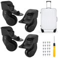 thumbnail image 2 of 4 Pcs Replacement Luggage Wheels, 360-Degree Rotation Left & Right Suitcase Wheel Caster Replacement, Luggage Wheel Repair kit with Screwdriver & Screws, 2 of 7