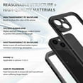 thumbnail image 3 of Dteck Phone 13 Case Waterproof, Built in Screen Protector Full Body Rugged Heavy Duty Protection Anti-Scratched Shockproof Protective Phone Case for iPhone 13 6.1 inch -Black 2021, 3 of 9