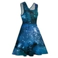 thumbnail image 4 of 2024 Dress Skate Print Modern Oversized Ladies Dresses Casual Space Starry Lovers Galaxy Sleeveless Dress Sparkles White Sky Blue, 4 of 7
