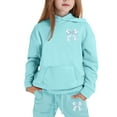 thumbnail image 3 of Tiijoy Tween Girls' 2 Piece Bow Print Hoodie Jogger Pants Tracksuit, Sizes 12-13, 3 of 3