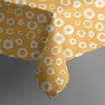 thumbnail image 5 of Orange Daisy Flower Floral Pattern Square Tablecloth,Waterproof Square Table Cover,Wipeable Spillproof Washable Table Cover for Home Kitchen Party Decor 42"X42"(107x107cm), 5 of 6