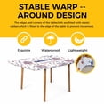 thumbnail image 4 of 4th of July Table Cloths for 3 Foot Rectangle Tables, Independence Day Blue Red Star Fireworks Patio Waterproof Elastic Fitted Tablecloths, Washable Rectangular Table Cover for Camping, 4 of 8
