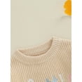 thumbnail image 5 of Big Sister Little Sister Matching Outfits Toddler Baby Girl Chunky Knit Sweater Warm Knitted Sweatshirt Fall Winter Clothes, 5 of 7