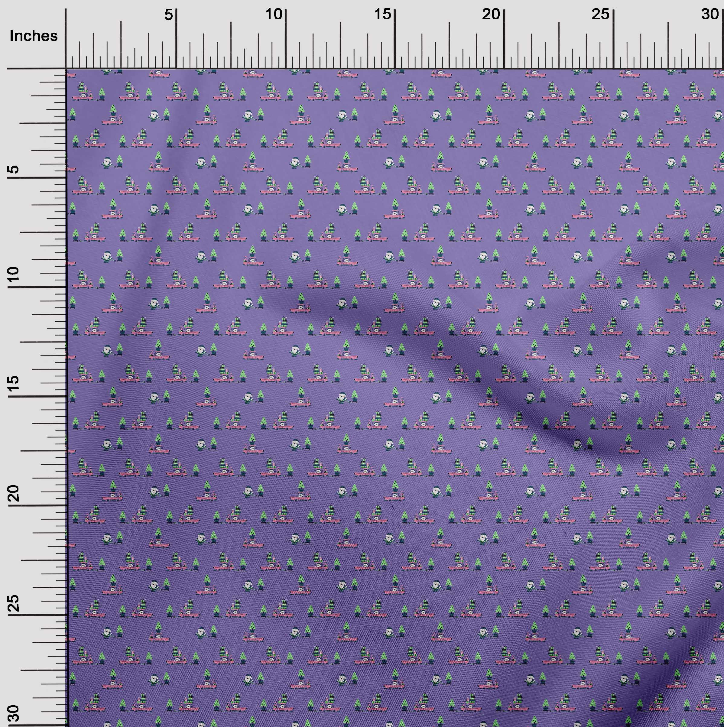 oneOone Cotton Jersey Violet Fabric Christmas Sewing Material Print Fabric By The Yard 58 Inch Wide
