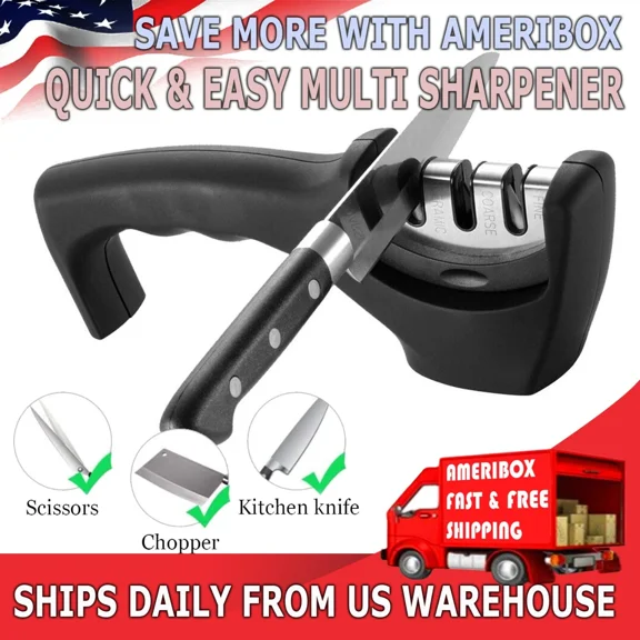 Knife Sharpener 3 Stage Ceramic Tungsten Kitchen Knives Sharpening Hone Tool
