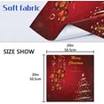 thumbnail image 7 of GZHJMY Merry Christmas Tree Ball Red Polyester Cloth Dinner Napkins with Hemmed Edges Set of 4 Oversized 20 x 20 inches for Wedding Party Family Holiday Decorative Washcloths, 7 of 7