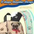 thumbnail image 5 of Pug and Donuts Pink Pattern 17" School Backpacks for Teens,Waterproof Oxford Fabric,S-Shape Padded Straps for School,Travel,Hiking,Camping, 5 of 6