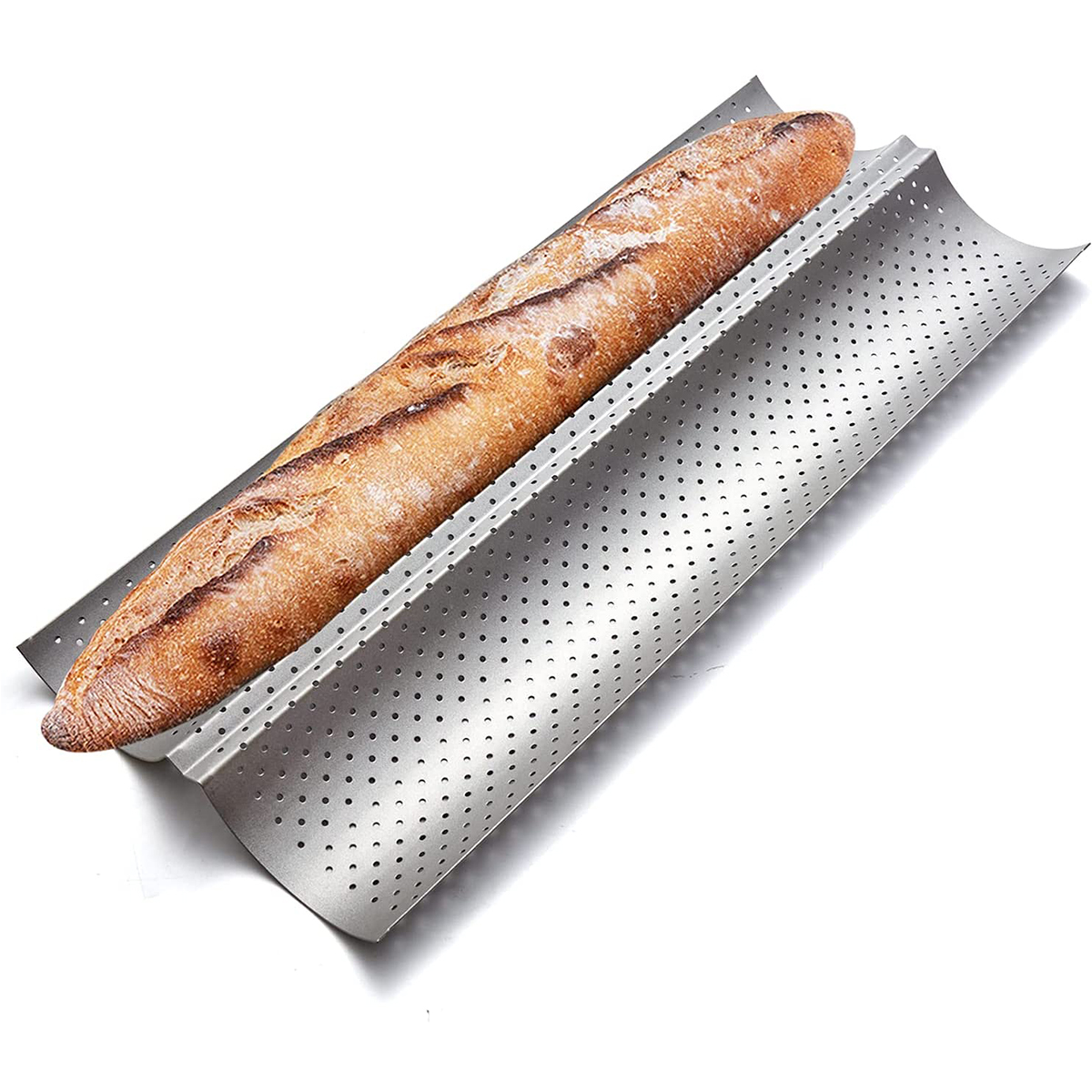 Seenda Baguette Pan, French Bread Baking 2 Loaves Loaf Bake Mold Toast