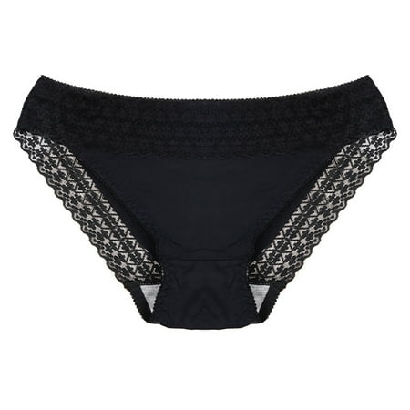 

bvgfsahne Womens Lace Printing Through Waist Bikini Brief Underwear