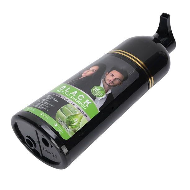 Champú Color Tinte Para El Cabello, 500 ML Champú Para Tinte Capilar Negro No Graso Para Todo Tipo De Cabello