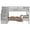 GRAY, variant on Bedz King Stairway Bunk Beds Twin over Twin with 3 Drawers in the Steps, White