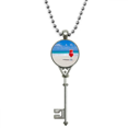 thumbnail image 1 of Ocean Sand Beach jugo de sandia foto Colgante Collar Vintage Llavero Plata Joyas Unbranded M, 1 of 3