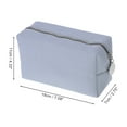 thumbnail image 2 of Unique Bargains 1 Pc Waffle Plaid Pattern Makeup Bag for Travel Light Blue Polyester, 2 of 6