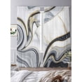 thumbnail image 3 of White Grey Marble Sheer Curtains 108 Inch Length 2 Panels Set Window Treatments, Modern Abstract Art Ink Painting Rod Pocket Semi Curtains for Living Room/Bedroom/Kitchen Décor, 104"W x 108"L, 3 of 7