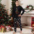 thumbnail image 2 of Family Pajamas Matching Sets - 2 piece Black Christmas Tree Print Long Sleeve Top and Pants Loungewear, Merry Christmas Festivel Theme Gifts for Whole Family for S Pjs, 2 of 5