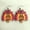#1, variant on Wood Print Turkey Dangle Earrings Women Thanksgiving Day Holiday Fall Jewelry