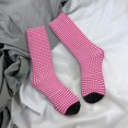 thumbnail image 5 of Picia Pink Gingham Print Athletic Socks for Men & Women – Cushioned Moisture-Wicking Crew Socks for Sports, Running, and Training, Soft & Breathable Size 5-11, 5 of 6