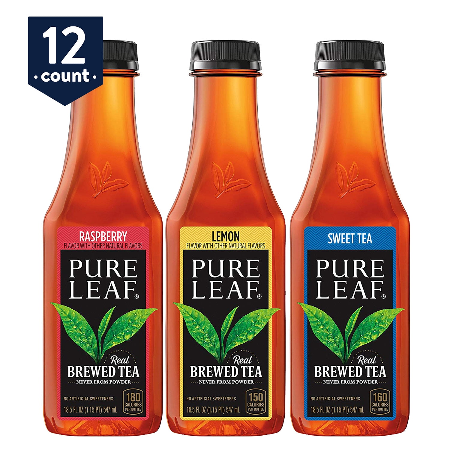 Pure Leaf Iced Tea, Sweetened Variety Pack, Real Brewed Black Tea, 18.5