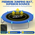 thumbnail image 6 of FUNTOK Trampoline for Kids, 8FT Trampoline with Light, 330LBS Capacity Outdoor Round Recreational Trampoline with Net Ladder for 2-3 Kids, 6 of 8