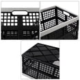 thumbnail image 3 of Uumitty 3-Pack 40 L Large Folding Basket, Plastic Collapsible Storage Crate, Black, 3 of 7