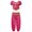 Hot Pink 3Pcs/Set, variant on Kids Girls Belly Dance Outfits Sequin Tassels Crop Top with Bloomers Pants Fancy Dress Up Hot Pink 2Pcs/Set 6-8