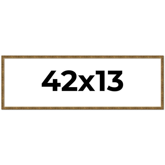 42x13 Frame Gold Picture Frame - Complete Modern Photo Frame Includes UV Acrylic Shatter Guard