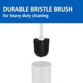 thumbnail image 3 of Mainstays Toilet Bowl Brush and Holder, White with Natural Bamboo Handle, 3 of 6