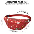 thumbnail image 3 of Fanny Pack Red Christmas Snowman Pattern Waist Pack Bag,Running Cross Bag,Waterproof Large Fanny Packs for Women Men for Travel Running Hiking Cycling, 3 of 6