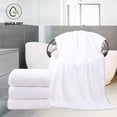 thumbnail image 2 of Juego de toallas de baño Cosy Family de microfibra, 4 unidades, color blanco, 70 x 140 cm, 2 of 7