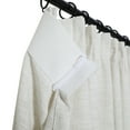 thumbnail image 4 of TWOPAGES 52 W X 84 L Inch Curtain Pinch Pleated Hanging Style Drapery Light Filtering Solid Linen Drapery for Bedroom, 1 Panel, Ivory White, 4 of 6