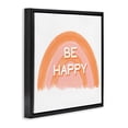 thumbnail image 4 of Stupell Industries Orange Be Happy Text & Numbers Painting Black Floater Framed Canvas Art Print Wall Art, 18 x 18, 4 of 10