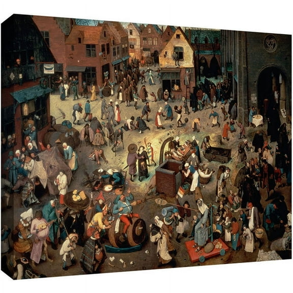 ArtWall Pieter Bruegel "Fight Between Carnival And Lent" Gallery-Wrapped Canvas